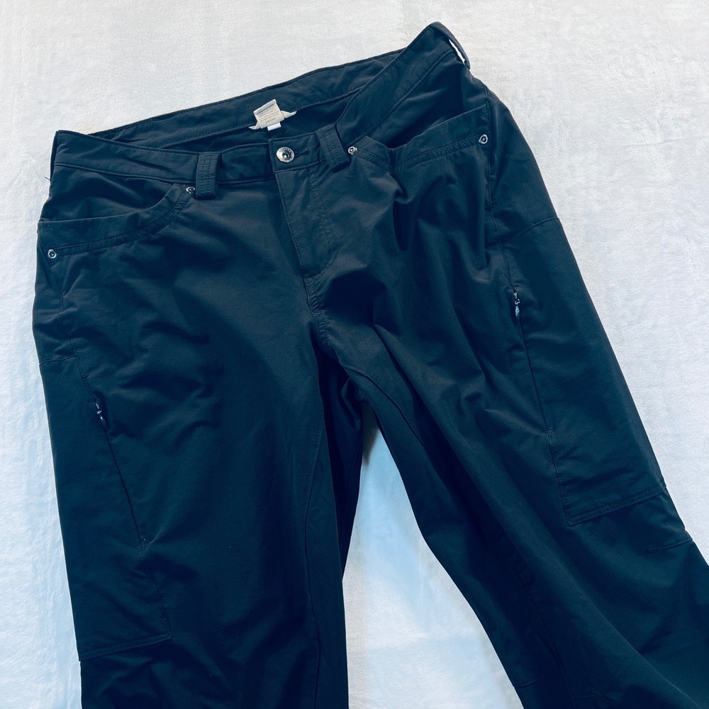 Duluth Trading Co Flexpedition Black Nylon Stretch Hiking Cargo Pants 12 x 33